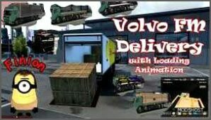 ETS2 Volvo Mod: FM Delivery Truck with Load Animation Desbloqueado 1.53 (Featured)