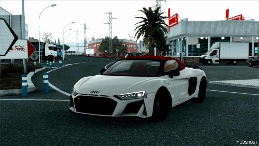 ETS2 Audi Car Mod: R8 V10 Spyder 2021 V1.1 1.53 (Featured)